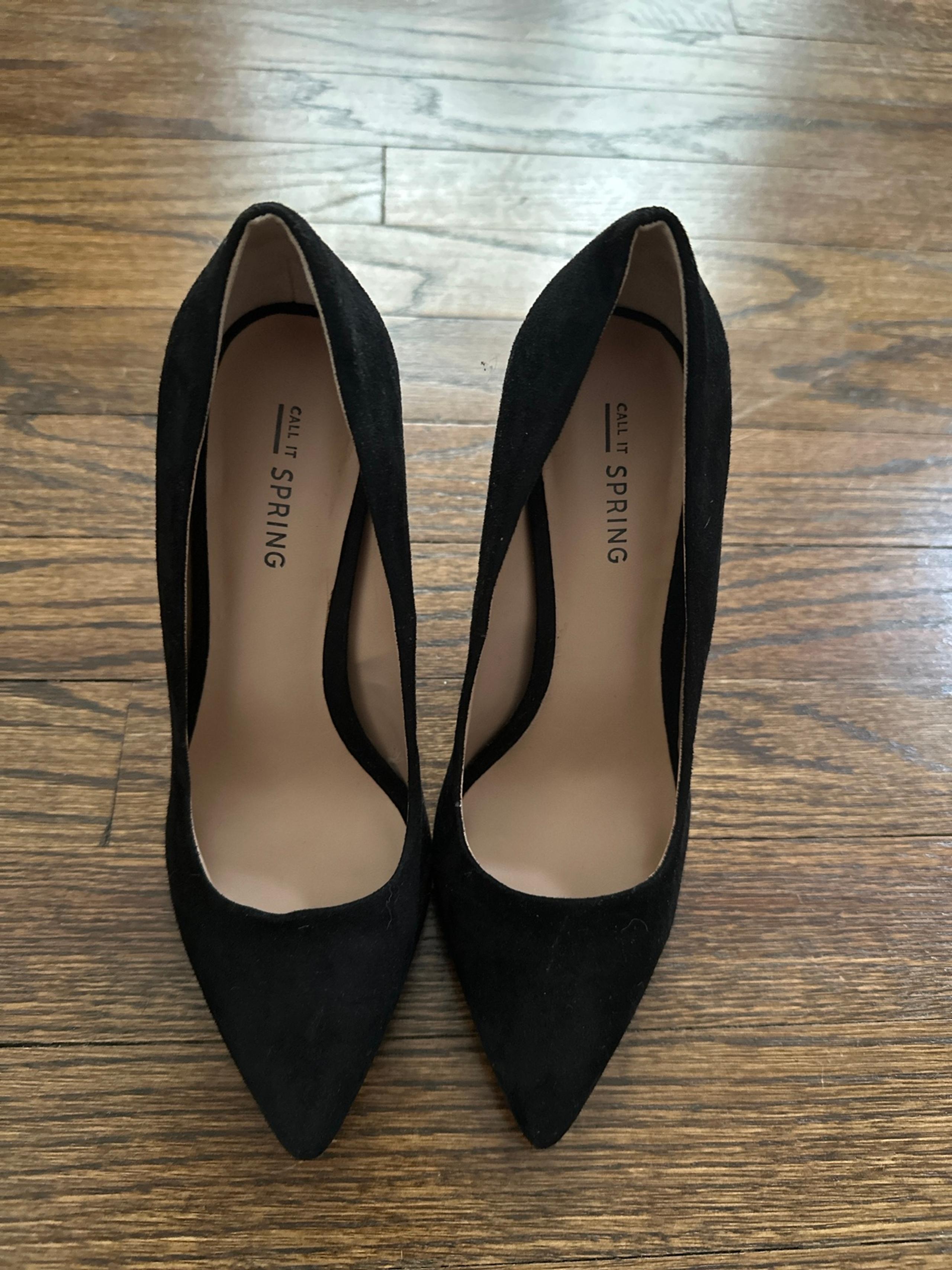 Call It Spring black pump heels size 6