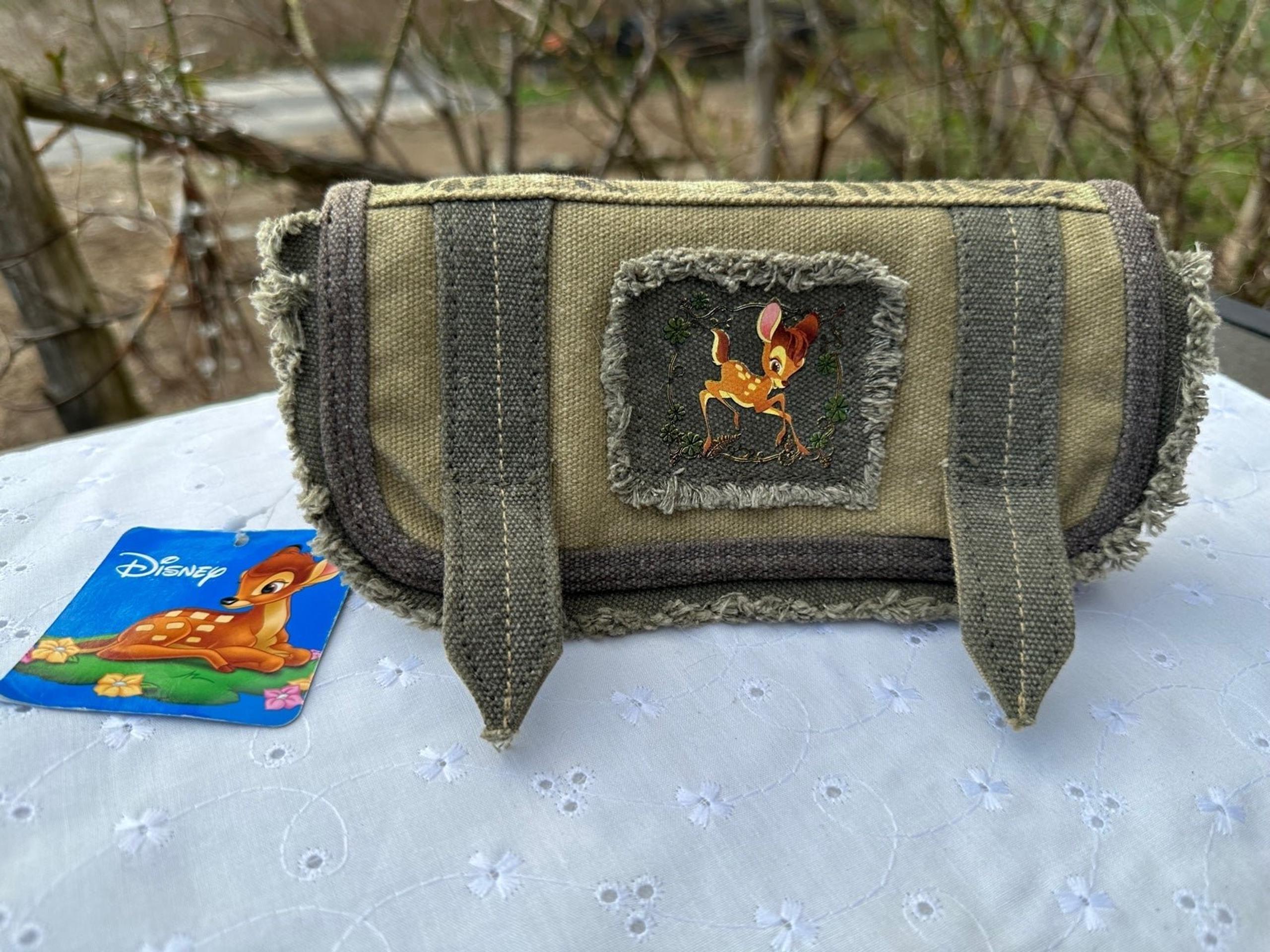Disney Bambi Distressed Canvas Clutch Purse Boho
