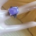 Vintage Filagree Sterling Silver/Lavender Solitaire Jade Ring