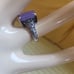 Vintage Filagree Sterling Silver/Lavender Solitaire Jade Ring