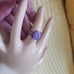 Vintage Filagree Sterling Silver/Lavender Solitaire Jade Ring