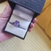 Vintage Filagree Sterling Silver/Lavender Solitaire Jade Ring