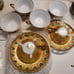 24kt Gold WOW Footed Tea Cups and Saucer