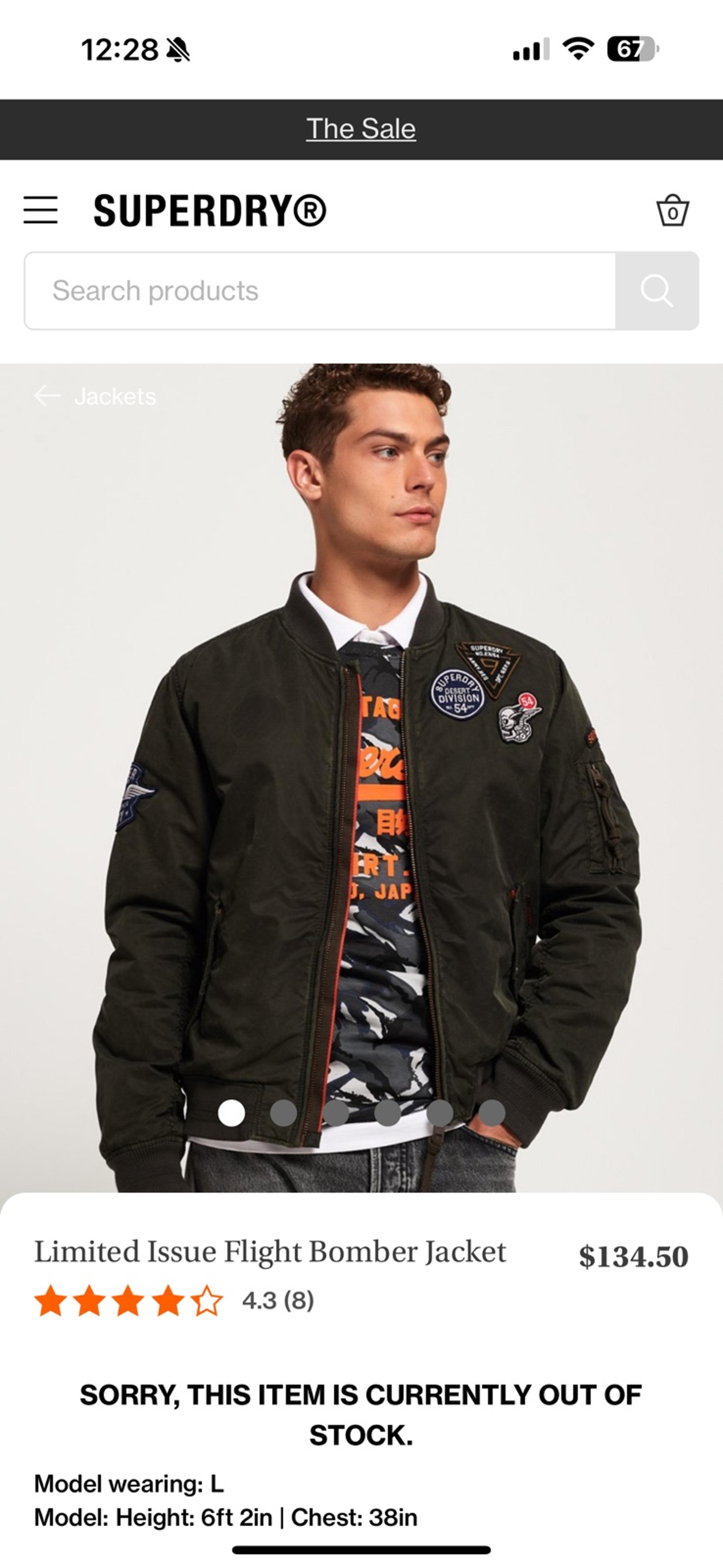SUPERDRY LIMITED ISSUE FLIGHT BOMBER JACKET OLIVE GREEN MENS