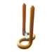 Lex Pott Curving And Bending Silhouette Twisted Honey Color Candle NWIB