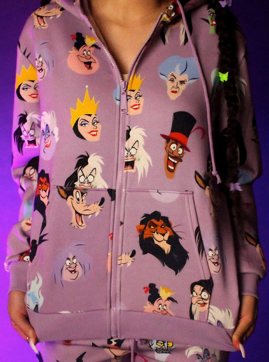 Disney Villain Print Hoodie FIRM PRICE