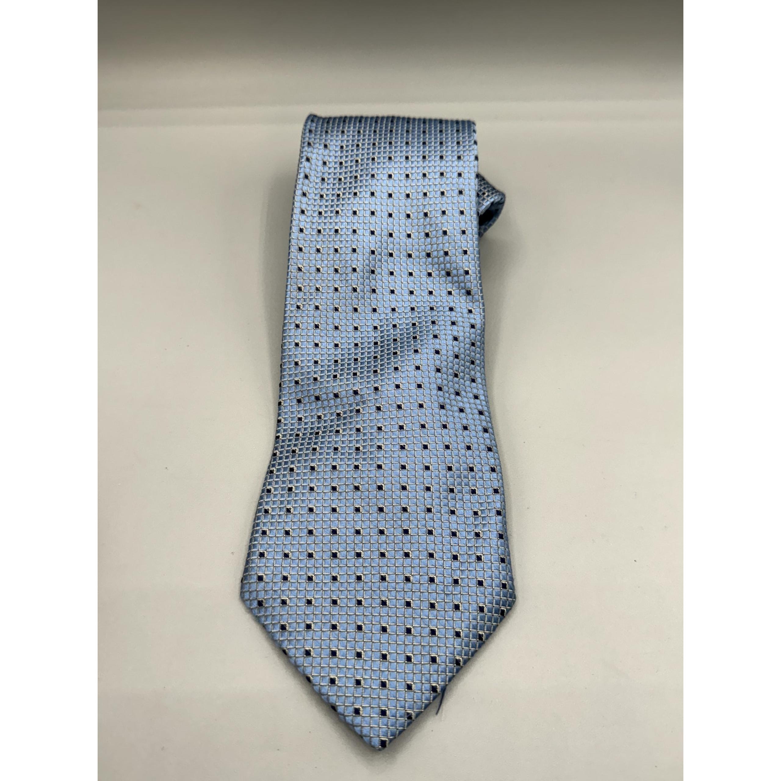 Nautica 100% Silk Mens Small Squares Tie
