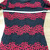 Dress The Population NWT Morgan Dress Red Black Long Sleeve Bodycon Mini Size XS