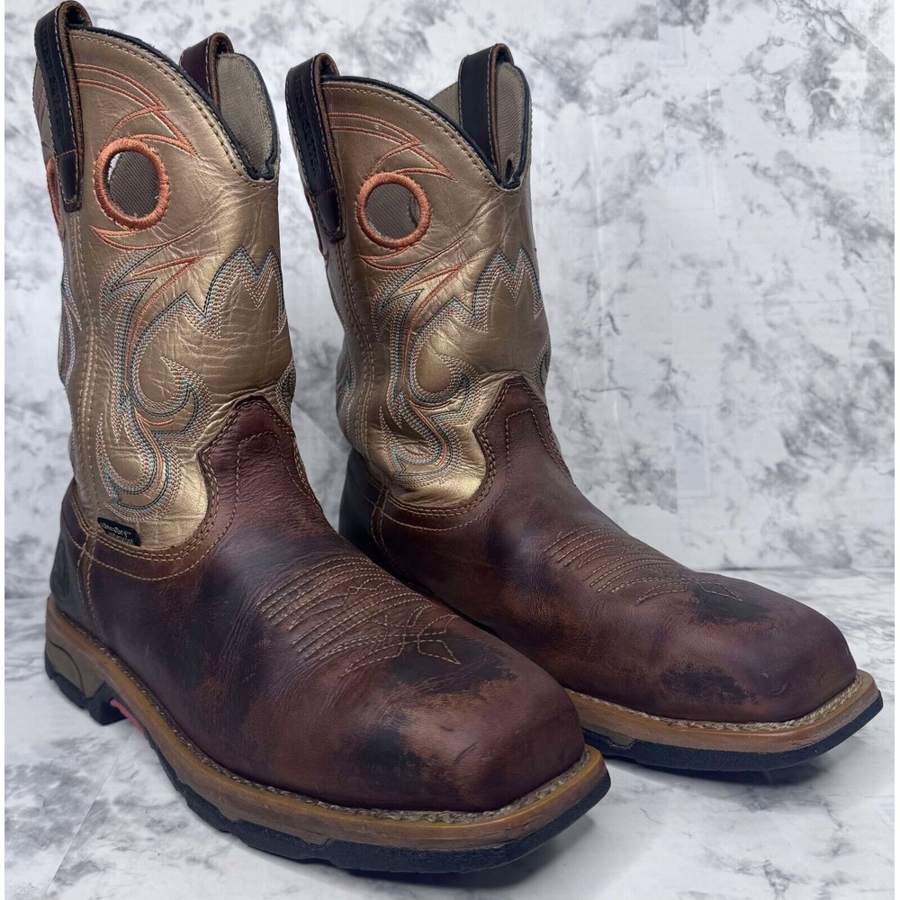 Red Wing Irish Setter Women's Size 9B US Brown Leather Safety Toe Boots 83206