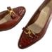 Salvatore Ferragamo Women's Brown Leather Slip On Block Heel Loafers Size 6.5 C
