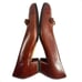 Salvatore Ferragamo Women's Brown Leather Slip On Block Heel Loafers Size 6.5 C