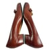 Salvatore Ferragamo Women's Brown Leather Slip On Block Heel Loafers Size 6.5 C