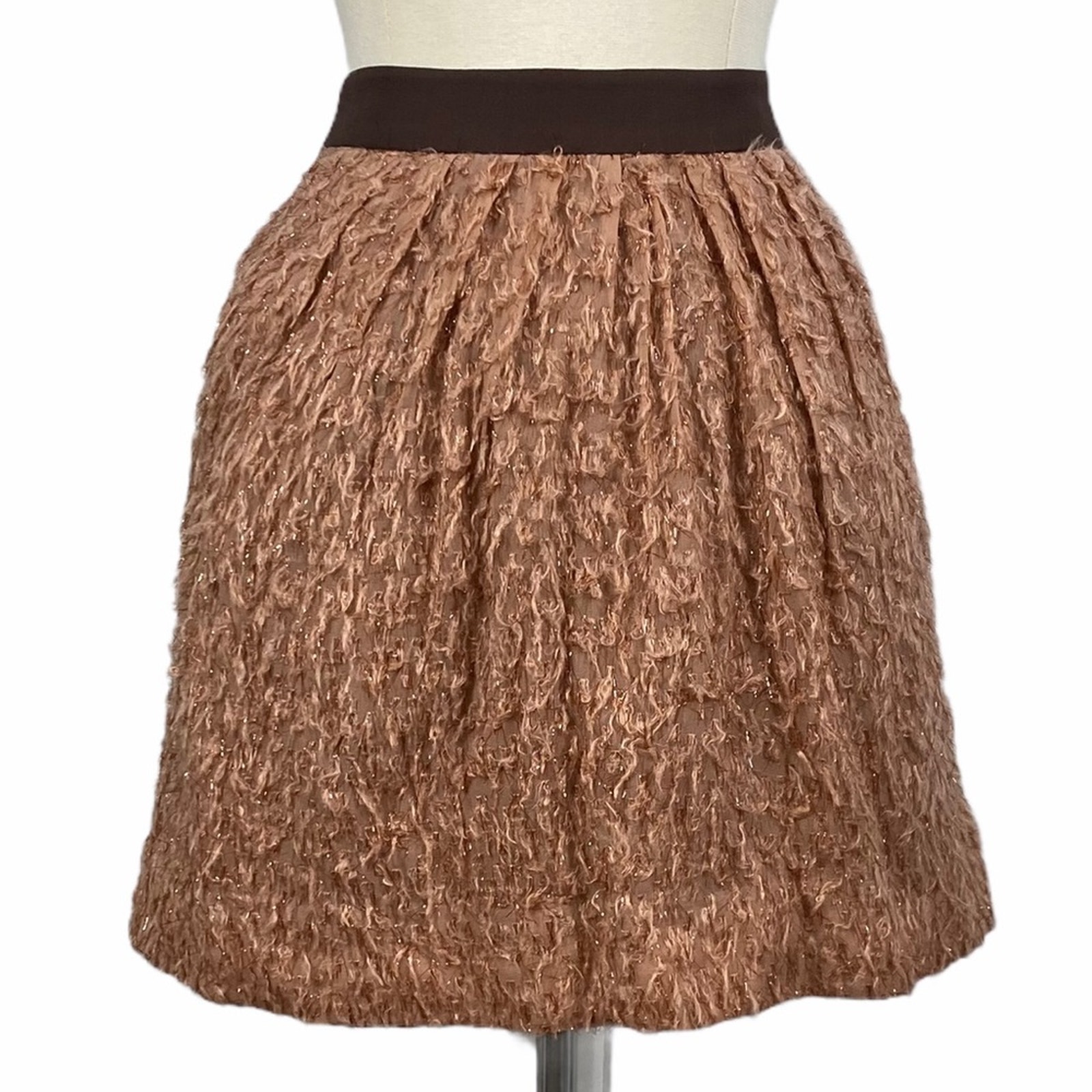 J. CREW COLLECTION Textured Rose Gold Skirt Size 4