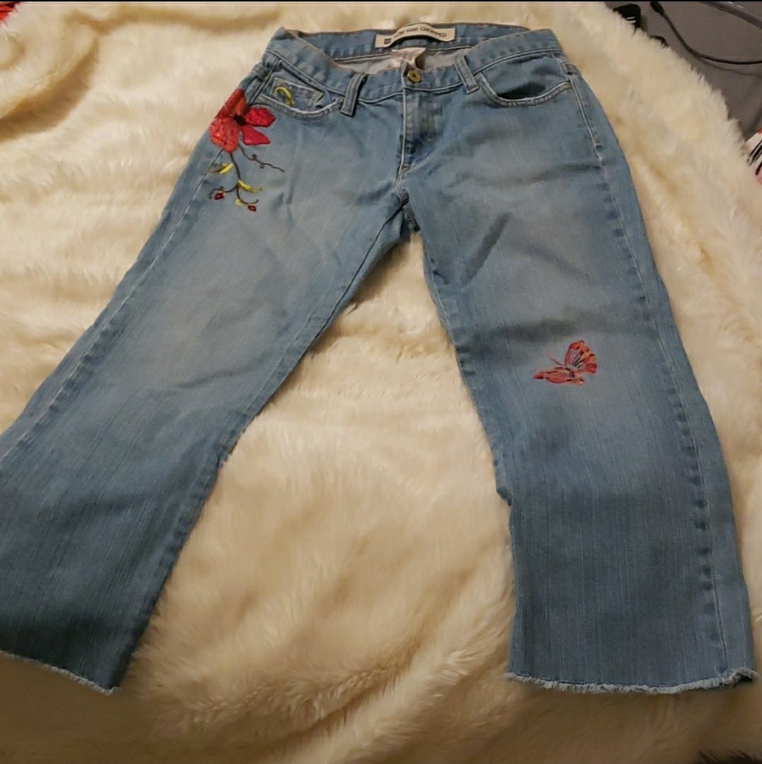 Gap cropped boho embroidered jeans 4