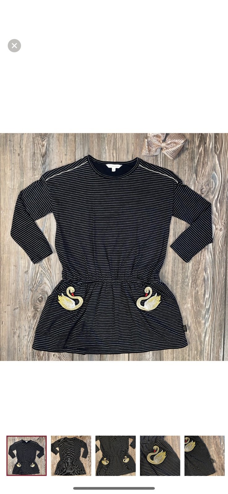 Little Marc Jacob’s Swan Striped Dress