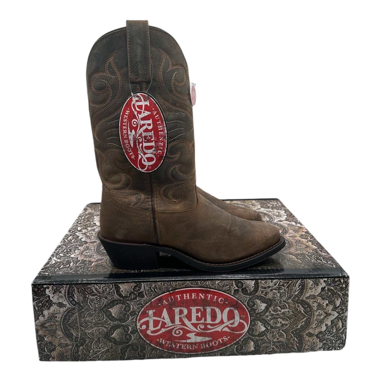 Laredo Bridget Cowboy Boots Women's Size 7 M Brown Western Distressed 11 51084