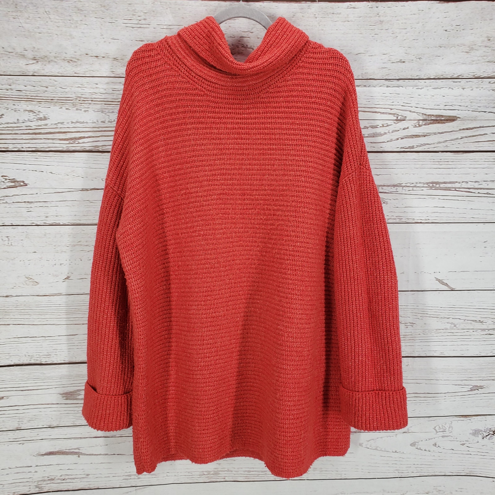 Pilcro Women's Oversized Soft Cozy Red Knit Sweater Size XL