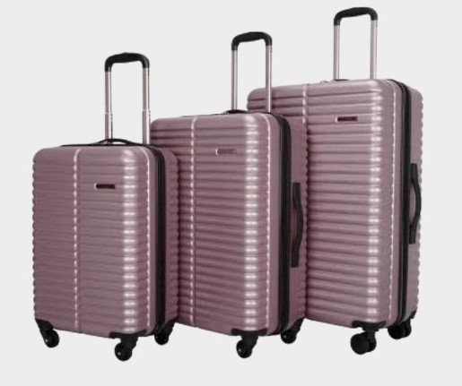 Skyline 3pc Hardside Spinner Luggage Set - Rose Gold - 20 24 28 - Durable