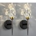 Black Gold Wall Sconces Sets of Two Crystal Shade Sconces Wall Modern Lighting