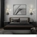 Black Gold Wall Sconces Sets of Two Crystal Shade Sconces Wall Modern Lighting