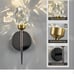 Black Gold Wall Sconces Sets of Two Crystal Shade Sconces Wall Modern Lighting