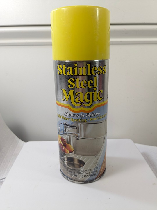 Vintage Magic Stainless Steel Magic Cleans & Shine Aerosol Cleaning Spray READ