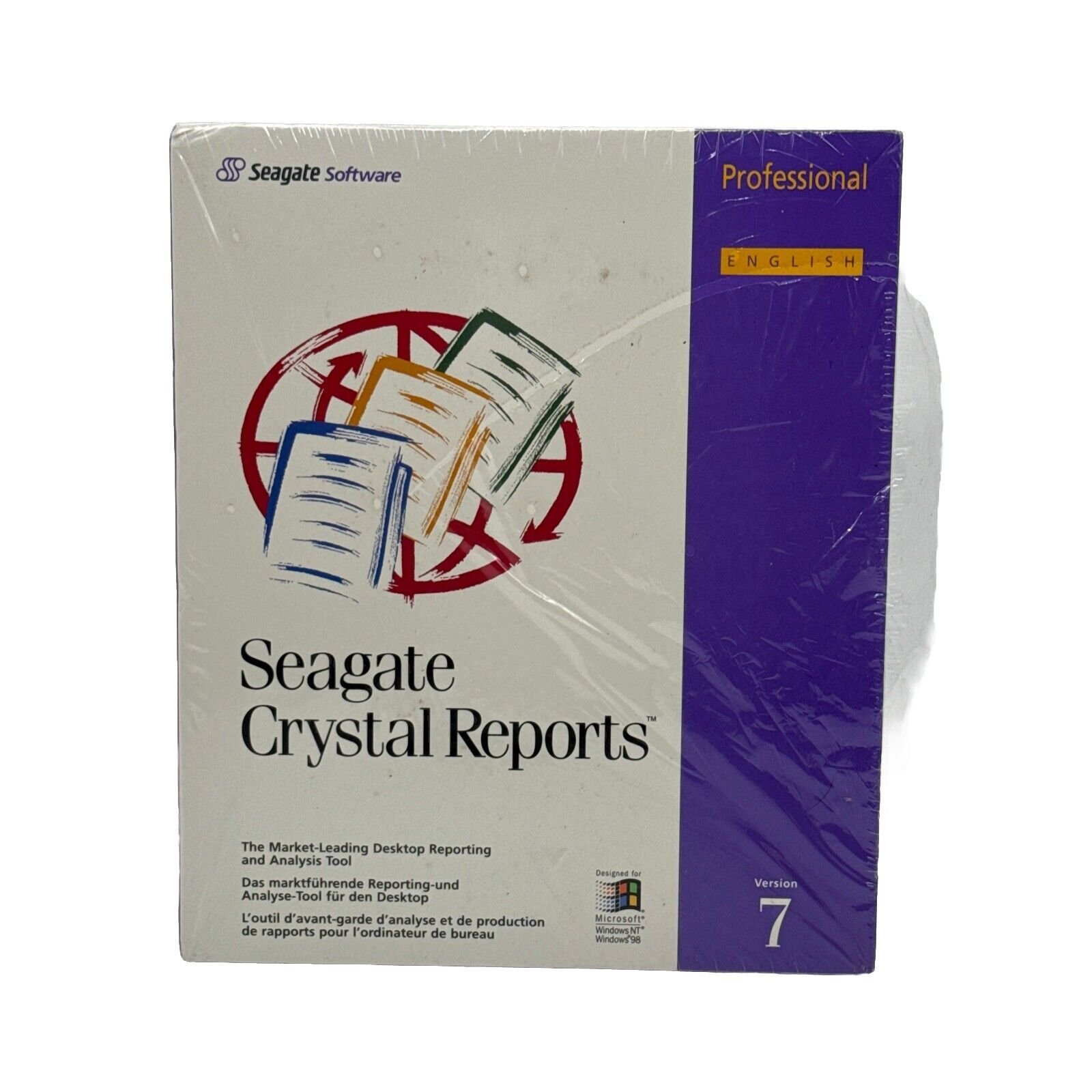 Seagate Crystal Reports Version 7 Professional Desktop Reporting Software-Sealed