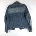 D'Eveste Mens Vintage Denim Jacket Retro Trucker Dark Wash Fading Blue L