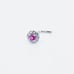 Solid 14kt gold nose piericng CZ soft pink sapphire white gold new 20 gauge