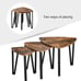 NEW Set of 3 Industrial Nesting Coffee Table with Metal Frame for Living Room