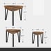 NEW Set of 3 Industrial Nesting Coffee Table with Metal Frame for Living Room