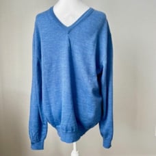 Mario Gilberti Made in Italy 100% merino wool soft blue workwear casual wear