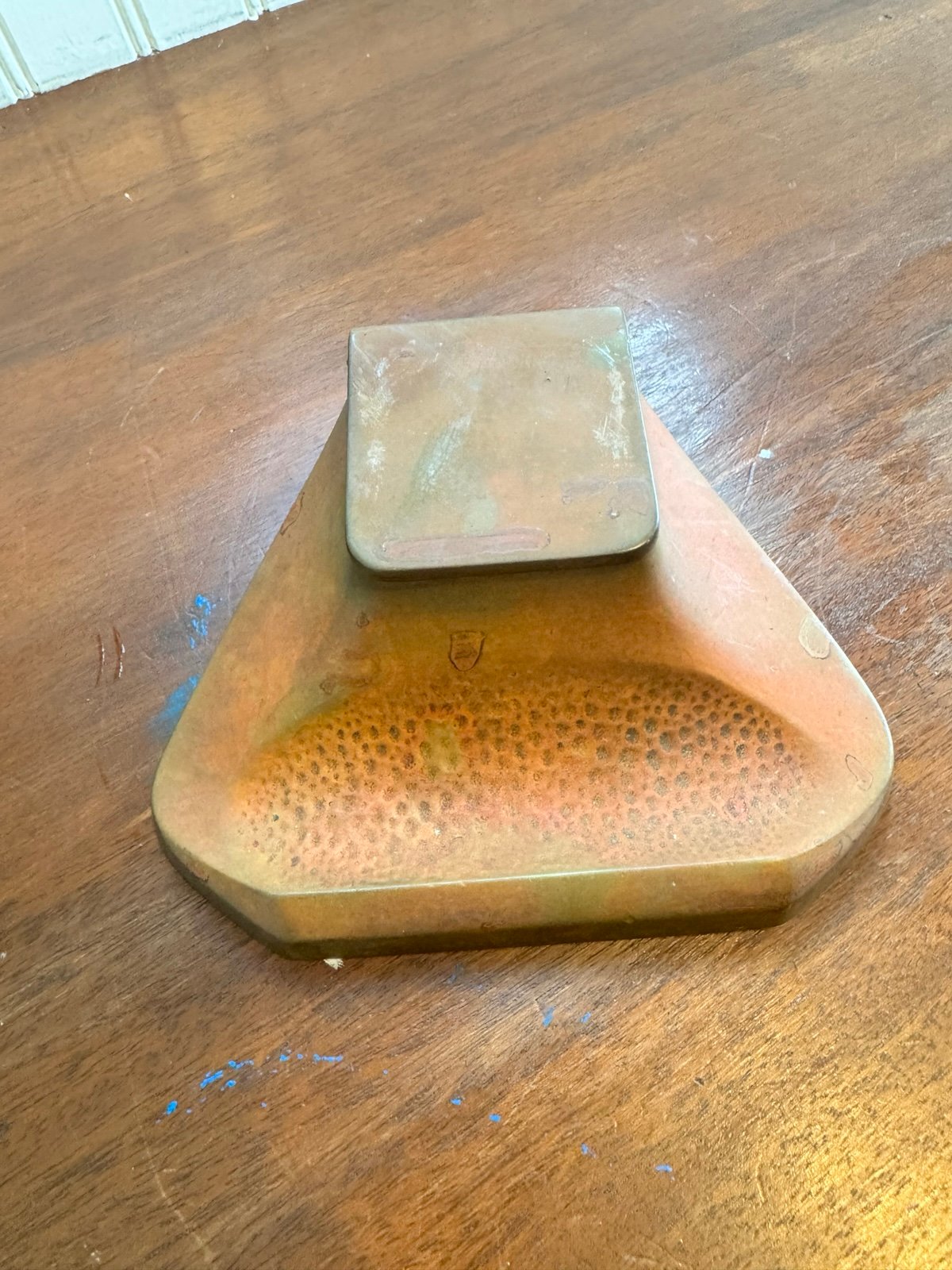 Art Nouveau Brass Inkwell from Austria Marked