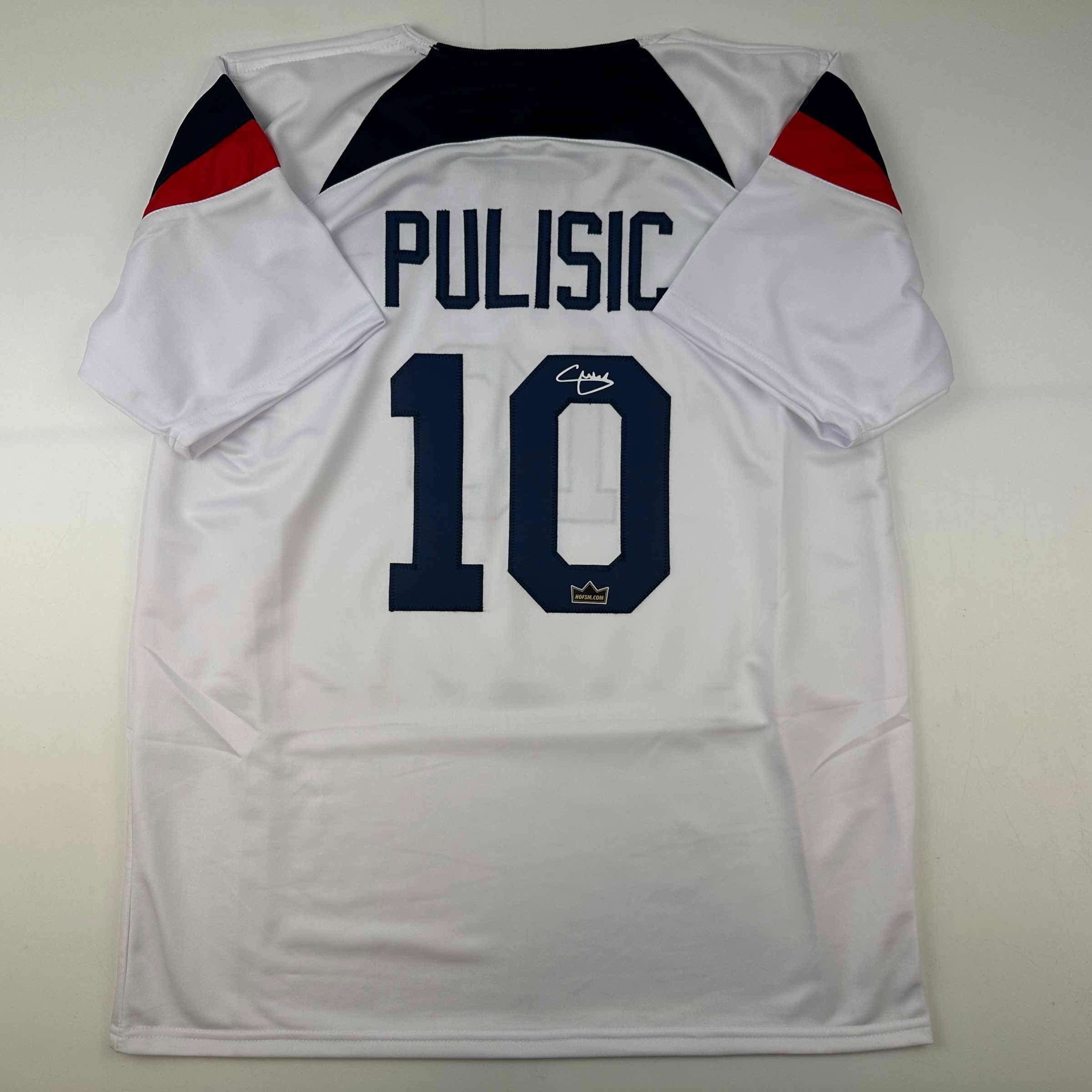 Facsimile Autographed Christian Pulisic United States USA White World Cup Auto