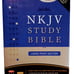 Used NKJV Study Bible Large Print Bonded Leather Black - Includes CD and Code