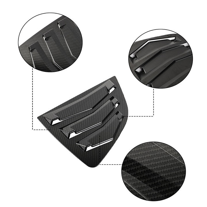 New Honda Fit Jazz 2014-2020 Carbon Fiber Rear Side Window Louver Cover Vent