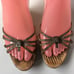 SERGIO ROSSI Authentic Snake Leather Sandals