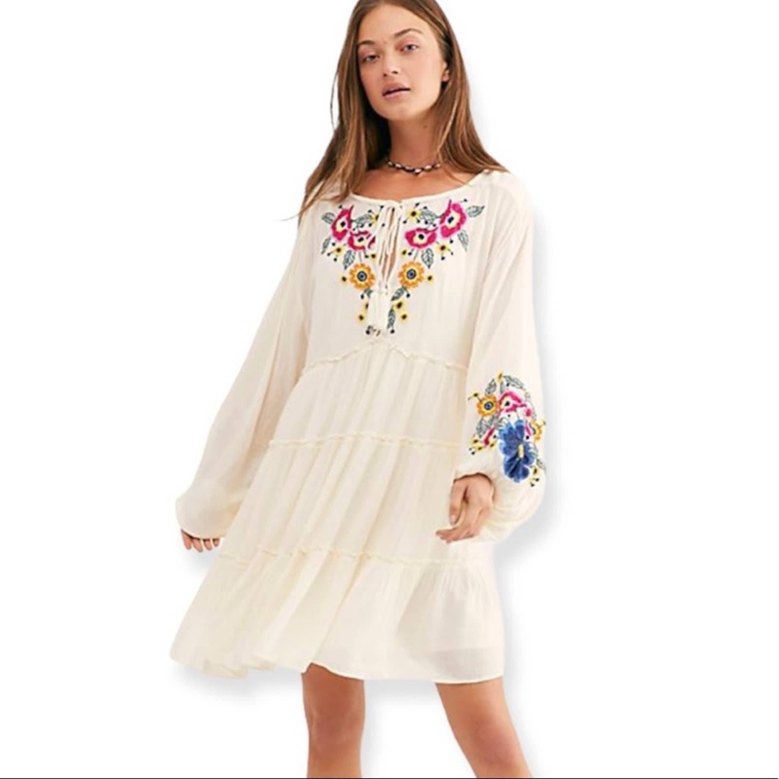 spell on you embroidered keyhole dress