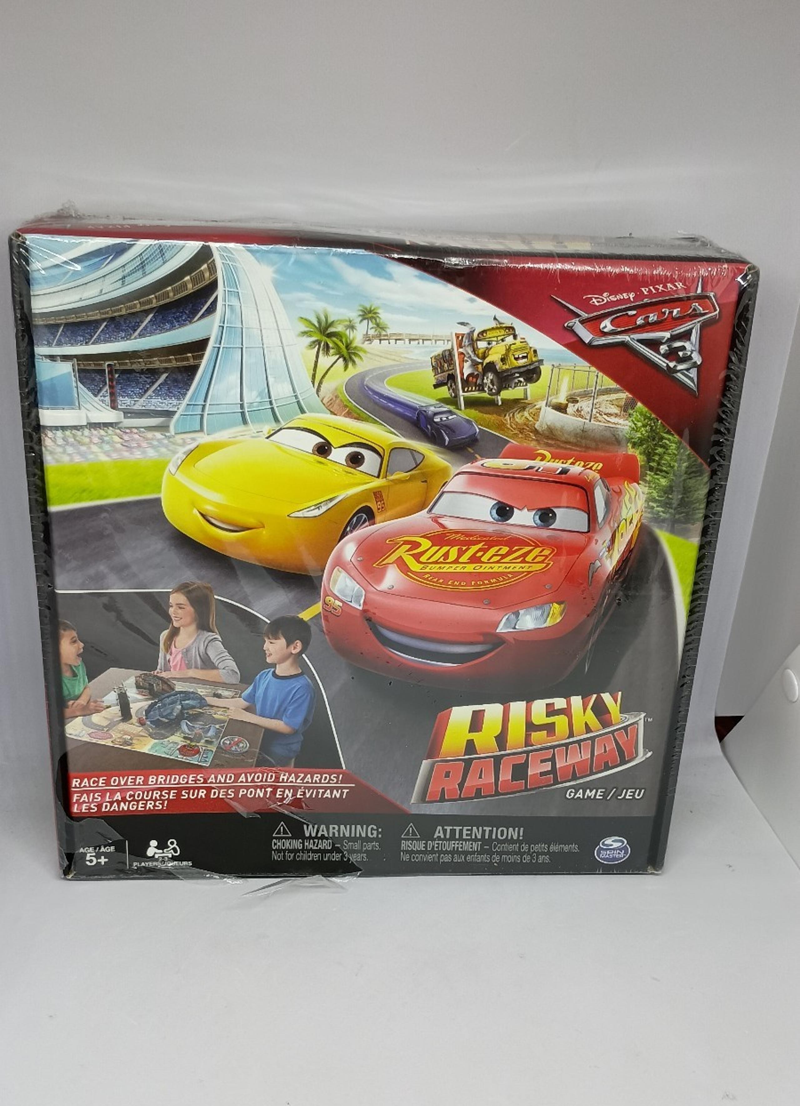 New Disney Pixar Cars 3 Spin Master Risky Raceway Board Game