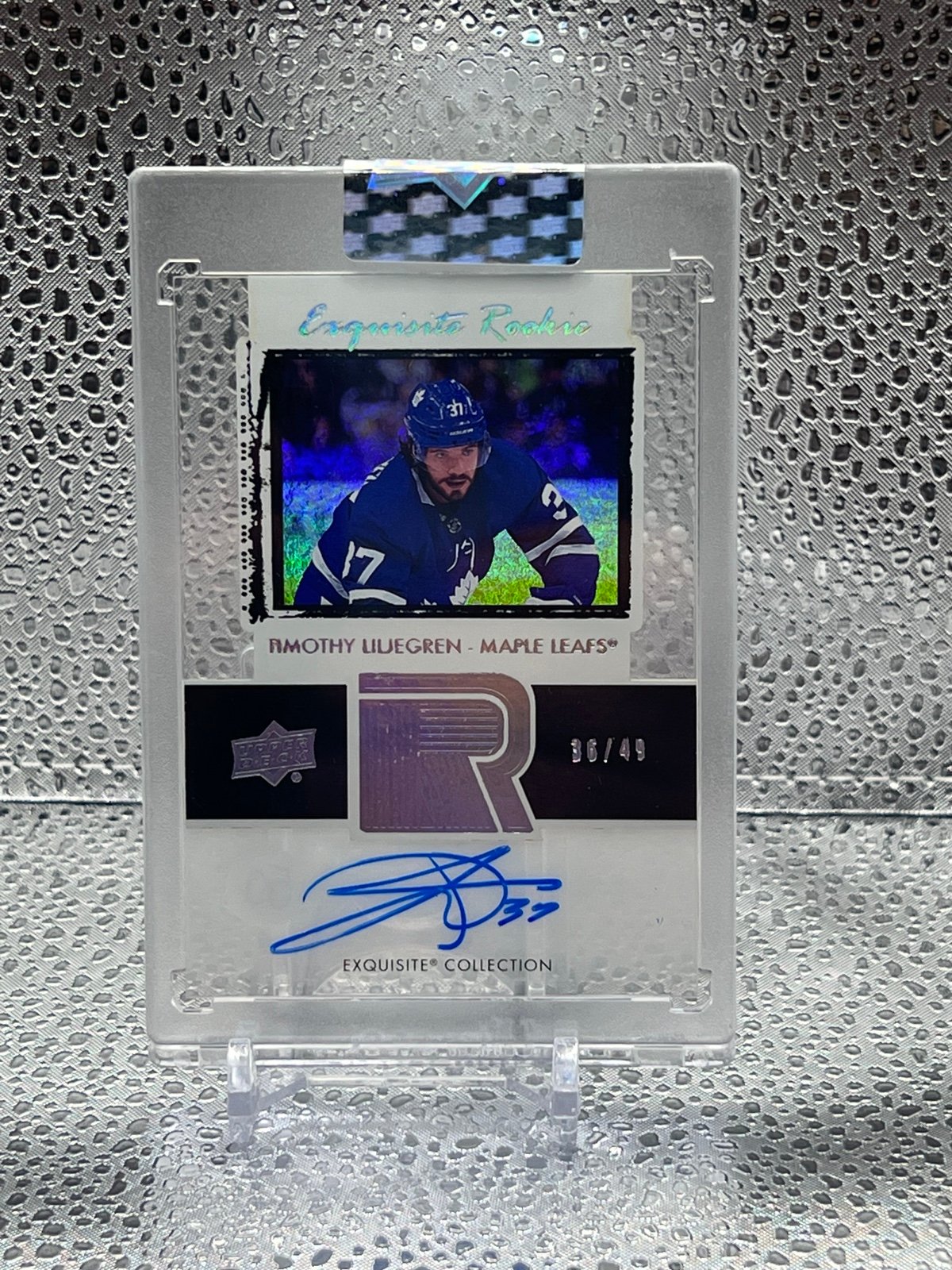 Timothy Liljegren 2020 Upper Deck Clear Cut Exquisite Rookies Auto Encased #/49