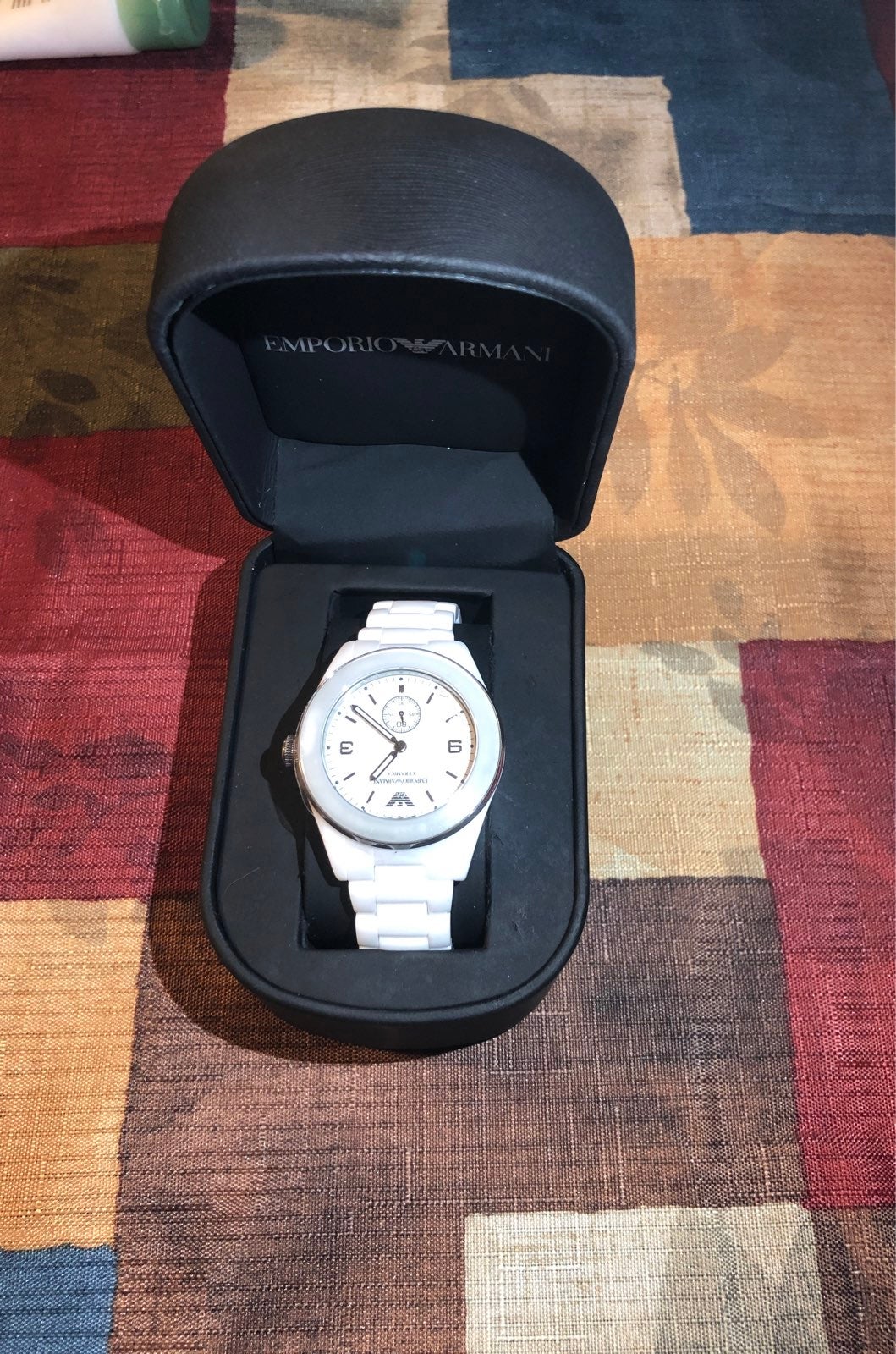 Emporio armani white watch unisex