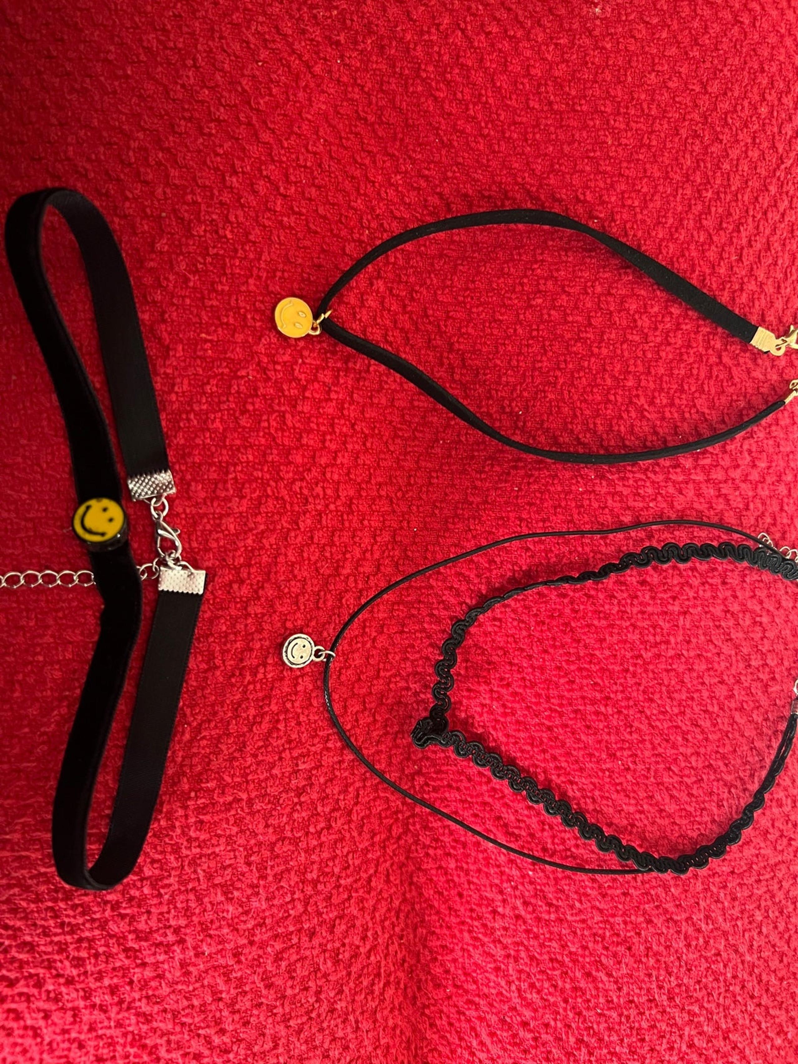Brand New Smiley Face Choker 3 Pack