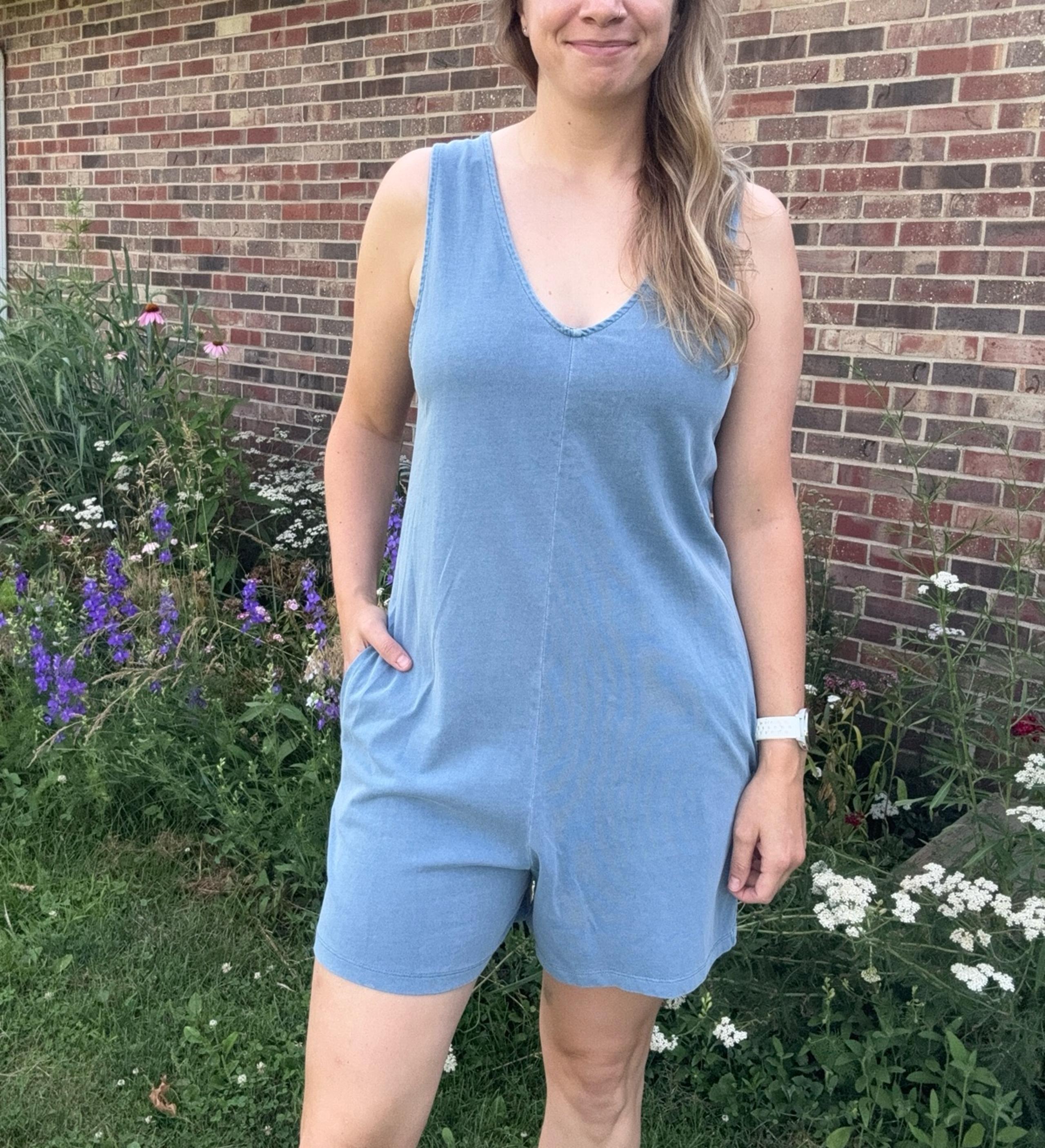 Blue Tank Romper