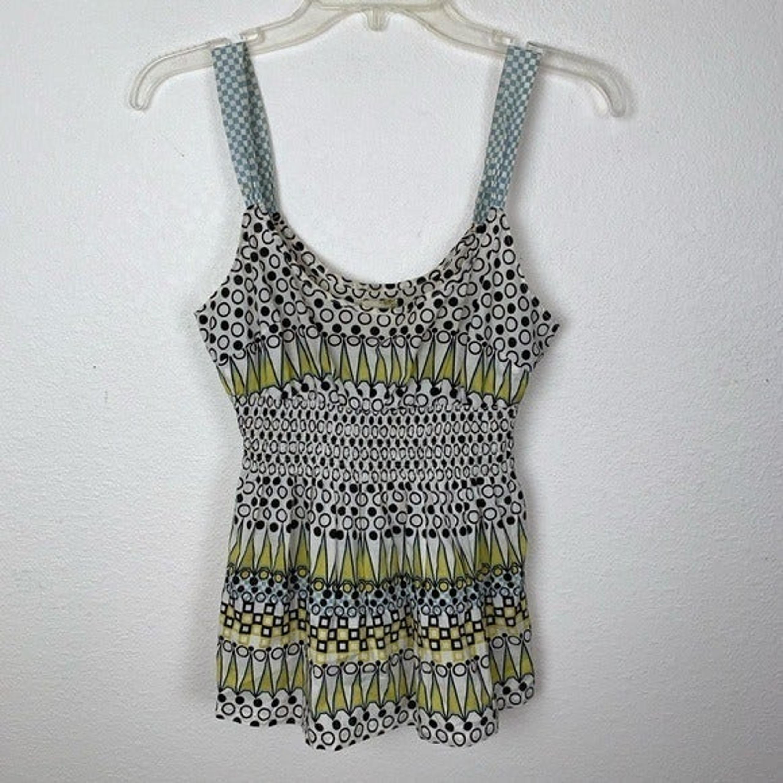 Viola Anthro Polka Dot Gingham Tank Top