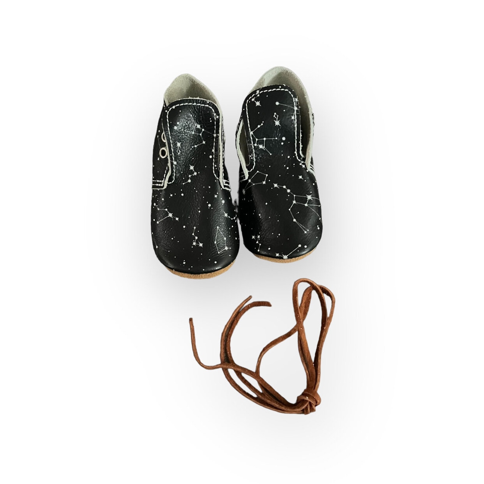 New Mon petit Leather Constellation Oxfords