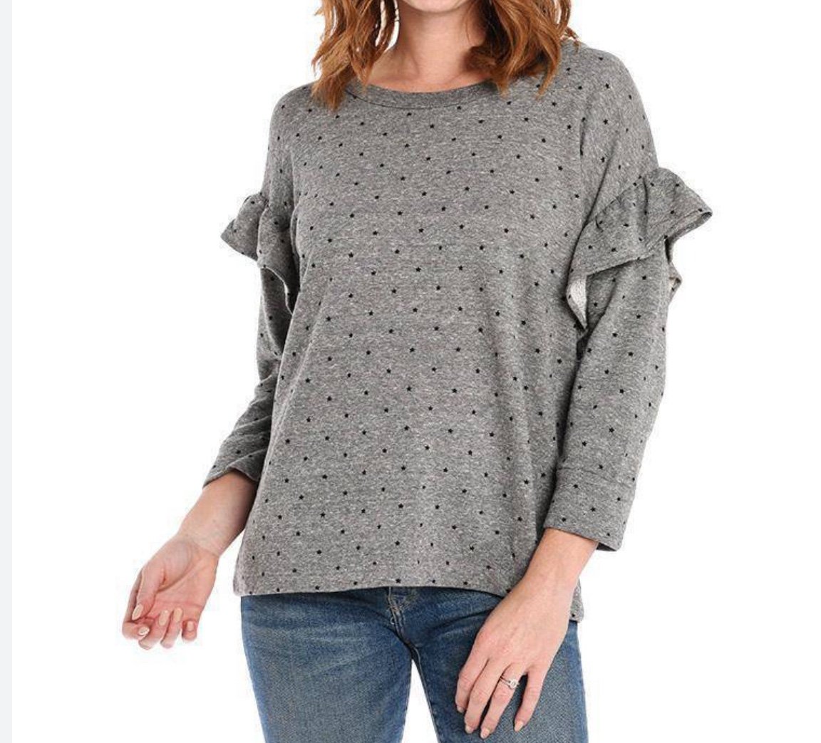 Current/Elliott The Ruffle Sweatshirt size 3