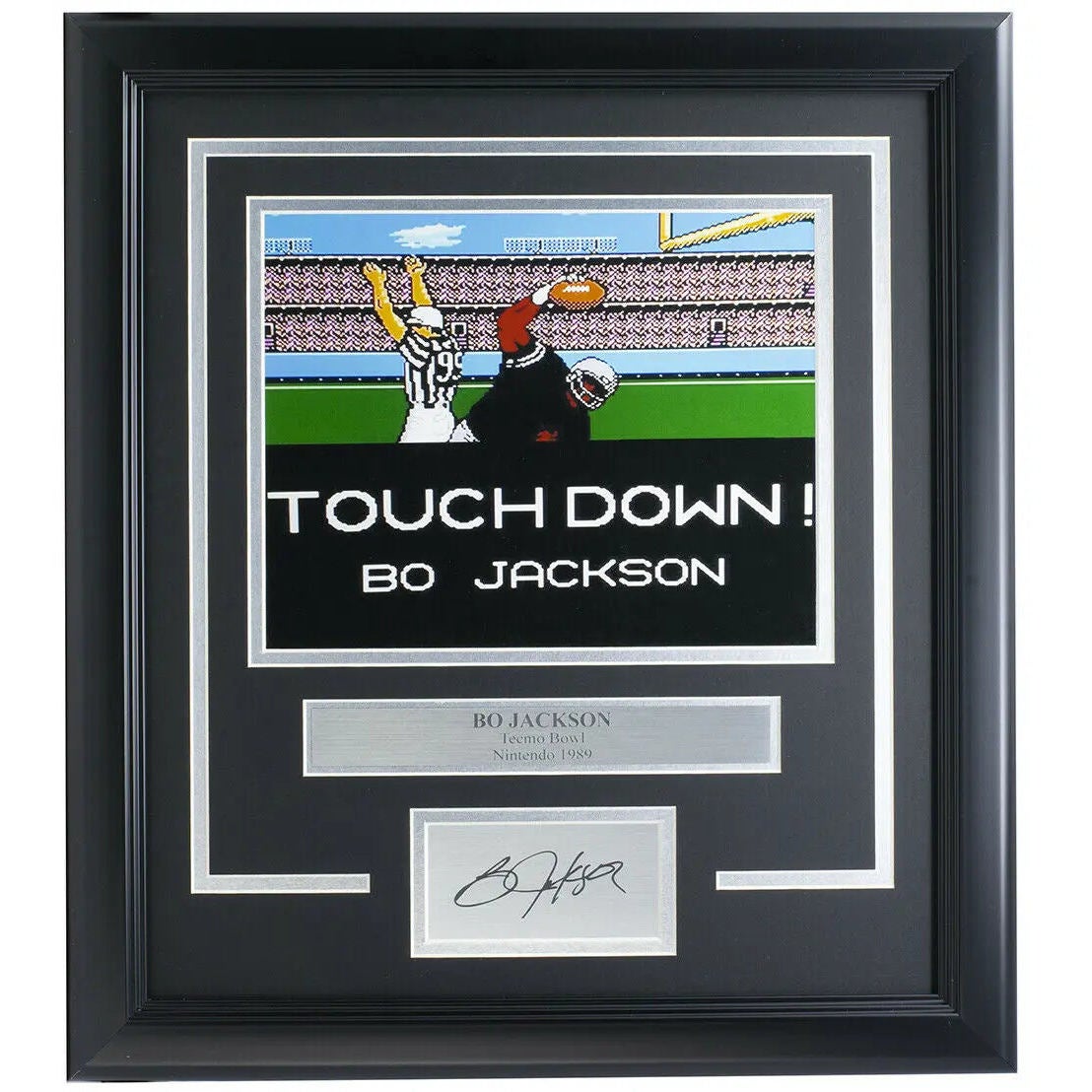 Bo Jackson Framed Raiders Tecmo Bowl 8x10 Photo w/ Laser Signature