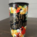 Starbucks North Carolina Ceramic Travel Tumbler Cardinal Black Floral BRAND NEW