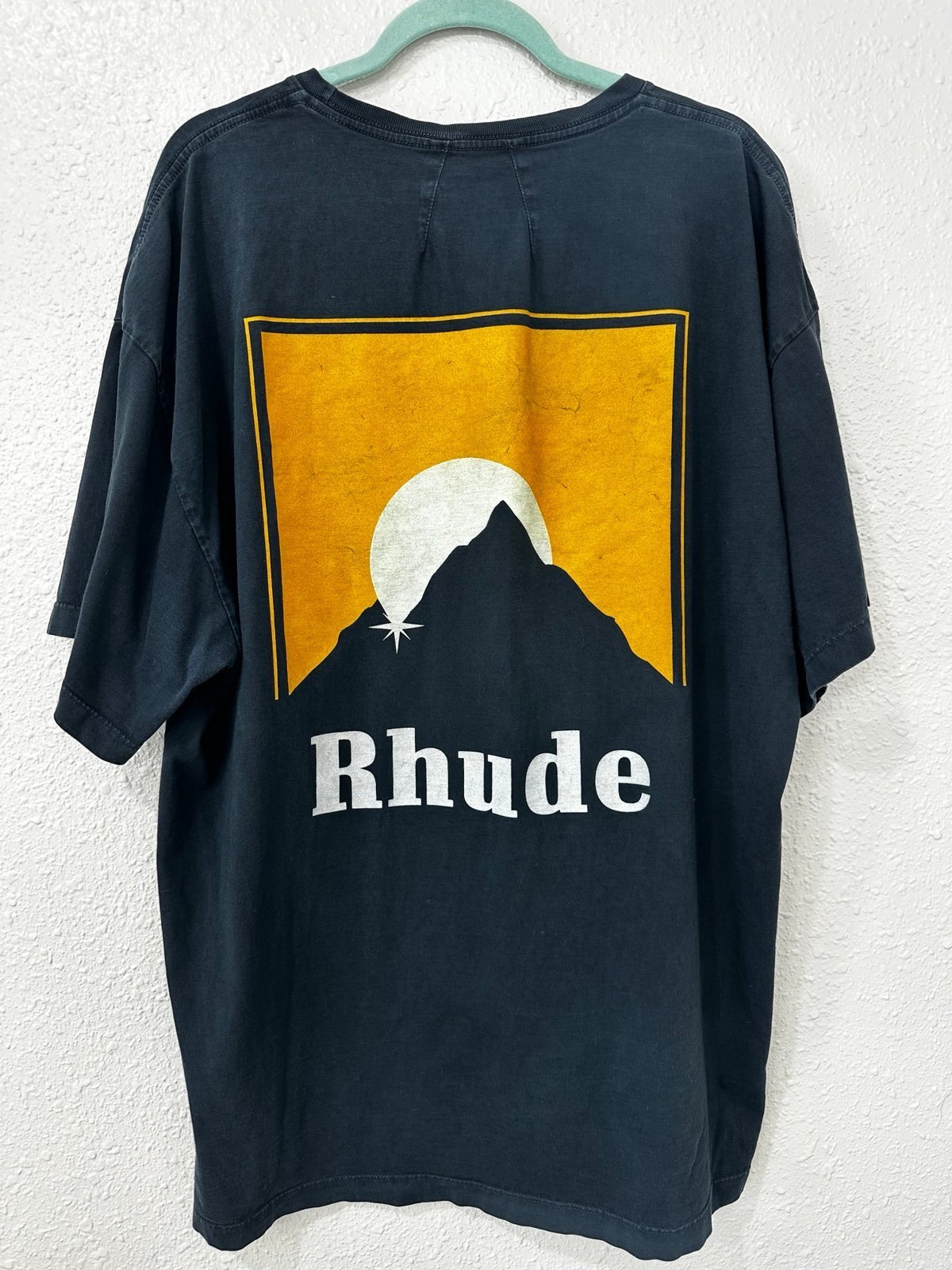 Rhude - Printed Cotton Jersey T-Shirt Black size XXL