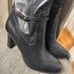 Naturalizer NWOT Black Leather Calf Heeled Knee High Boots Size 7